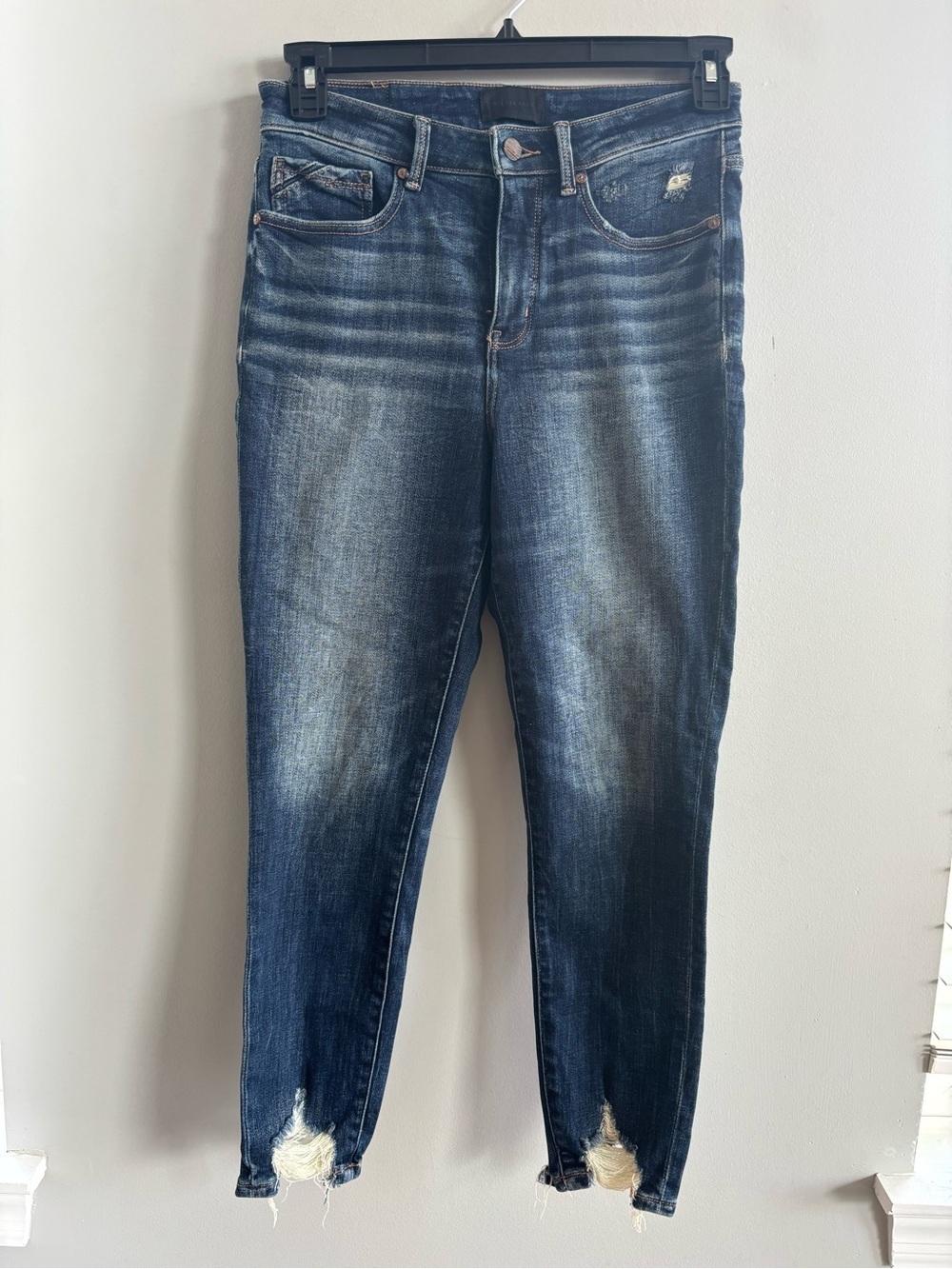 Buckle Black Fit No 35 Ankle Skinny Jeans Women 28 Distressed Frayed Hem Stretch